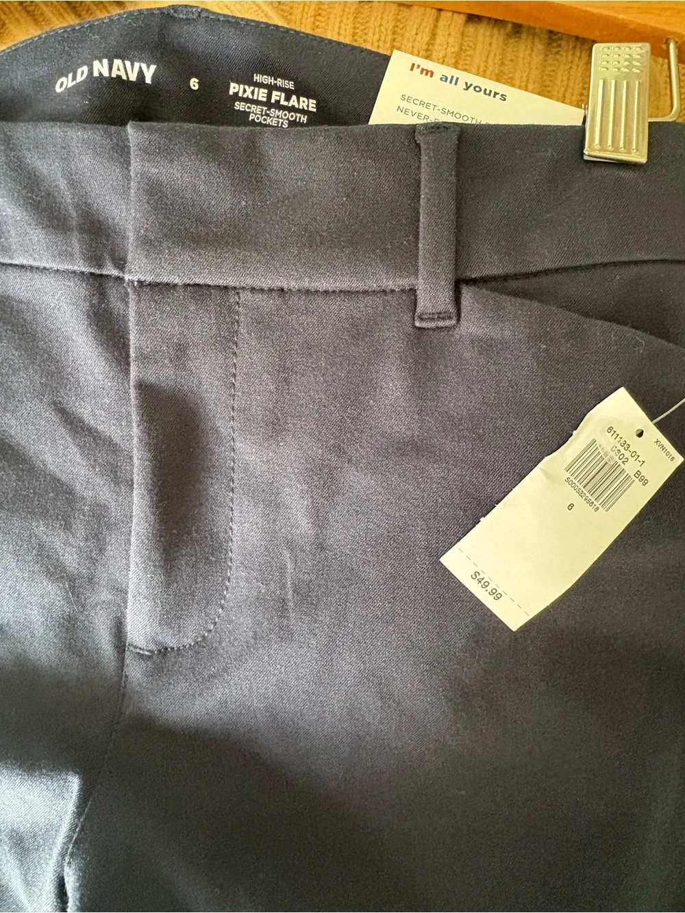 Old Navy Dark Blue Pixie Flare High-Rise Dress Pants Size 6 NWT Business Casual